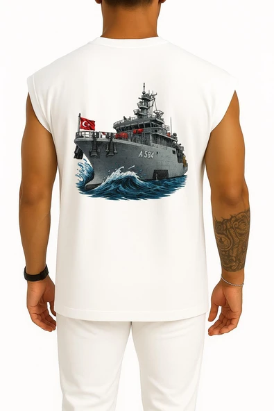 Oversize Tcg Akın A-584 Cep ve Sırt Tasarımlı Atlet - Resim 8