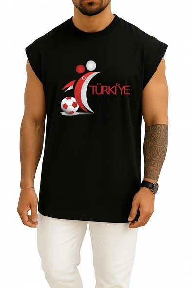 Oversize Türkiye National Football Team Göğüs Tasarımlı Atlet - Resim 11