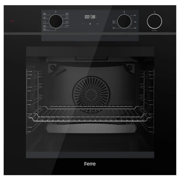 Ferre FryArt&Buharlı Fırın Grano FlowArt Elektrikli 3'lü Siyah Ank. Set (D086 + MS261 + QEP64CS) - Resim 2