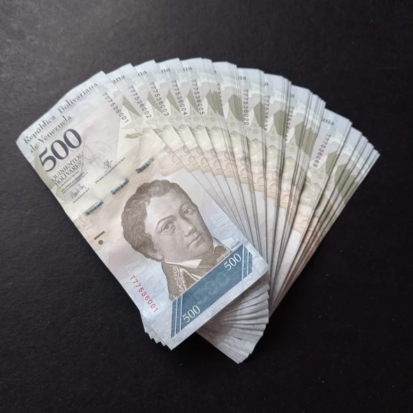 Escoines Koleksiyon 3996368f57598f2daf 2017 Venezuela 500 Bolivar ÇİL Deste eski yabancı kağıt para ürün görseli 1