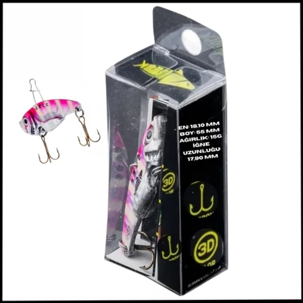 Uyguna-Yakala 15g 55mm- Titreşim Yem -Gül Parıltısı- UV Boyalı-YEM.744 ürün görseli