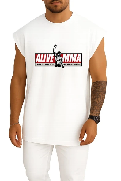 Oversize Mma Mixed Martial Arts Brazilian Jiu-Jitsu Göğüs Tasarımlı Atlet ürün görseli