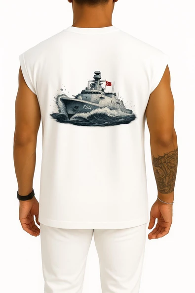 Oversize Tcg Kınalıada F-514 Cep ve Sırt Tasarımlı Atlet - Resim 8