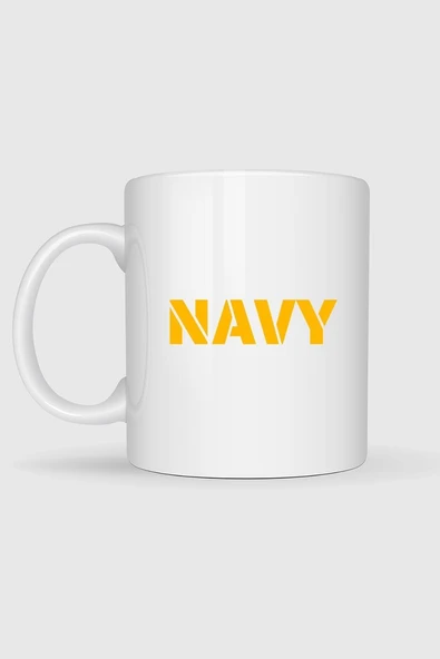 Navy  Donanma Yazısı Tasarımlı Kupa Bardak - Resim 2