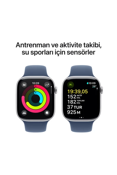 Apple Watch Series 10 Gps 46MM Silver Aluminium Case With Denim Sport Band - S/M MWWL3TU/A - 4