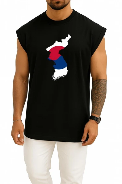 Oversize South Korea Göğüs Tasarımlı Atlet - Resim 9