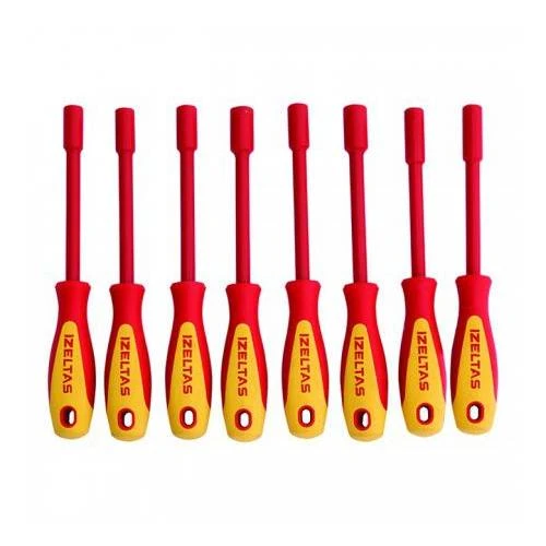 İzeltaş 1000V Süngüsü İzoleli Lokma Uçlu Tornavida Seti (8 Parça) ürün görseli