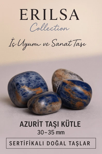 Sertifikalı Azurit Taşı Kütle 30–35 mm İç Uyum Sanat ve Yaratıcı Enerji Taşı ürün görseli