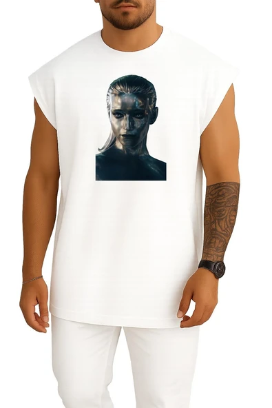 Oversize Shalla Bal Fantastic Four First Steps Göğüs Tasarımlı Atlet ürün görseli