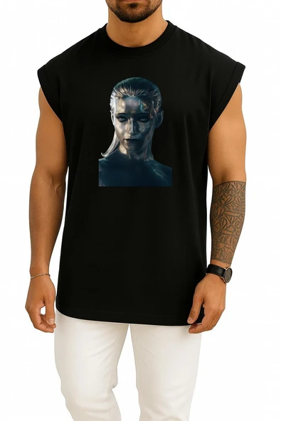 Oversize Shalla Bal Fantastic Four First Steps Göğüs Tasarımlı Atlet - Resim 11