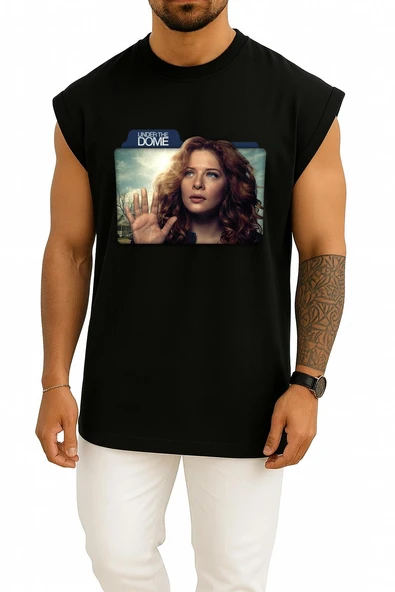 Oversize Rachelle Lefevre Under The Dome Julia Shumwa Göğüs Tasarımlı Atlet - Resim 9