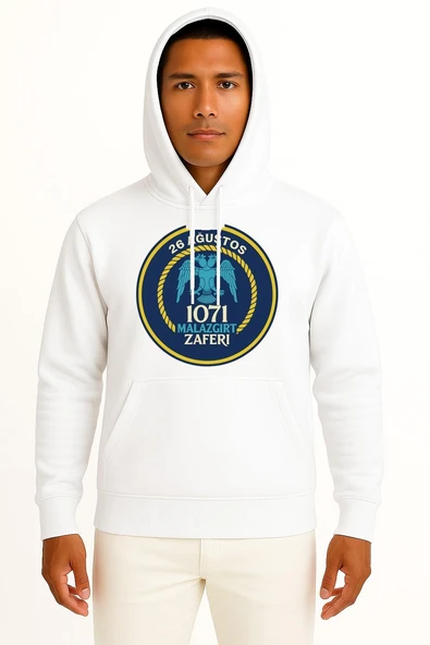 Kapüşonlu 1071 Malazgirt Savaşı Göğüs Tasarımlı Unisex Sweatshirt - Resim 7