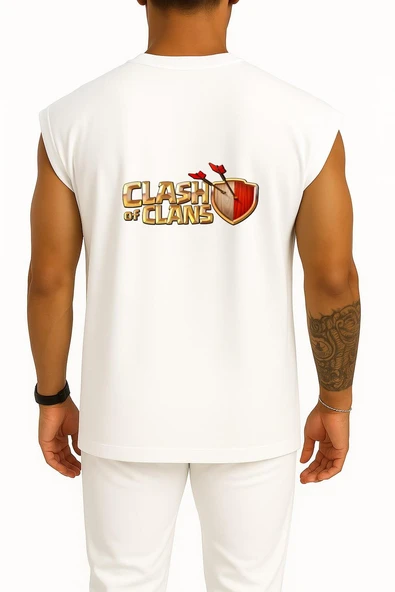 Oversize Clash Of Clans, Clash Of Clans Clash Royale Cep ve Sırt Tasarımlı Atlet - Resim 2