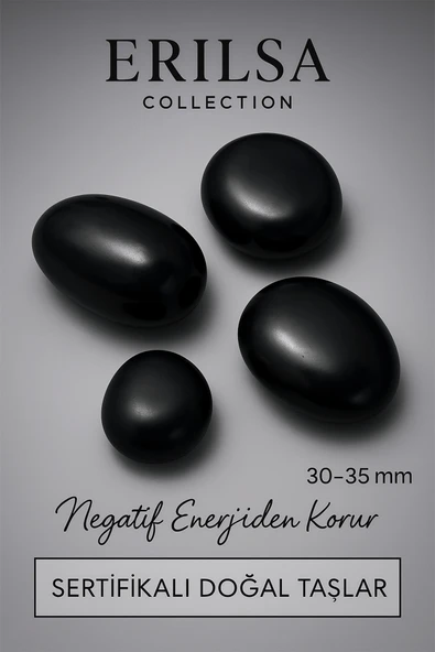 Sertifikalı Siyah Turmalin Taşı Kütle 30–35 mm Negatif Enerjiye Karşı Koruma ve Topraklanma Taşı ürün görseli