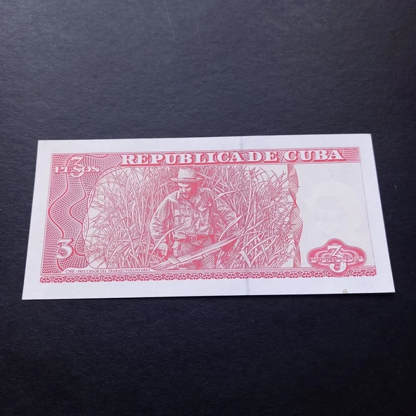 Escoines Koleksiyon 3996368f56b5be725a 2005 Küba 3 pesos ÇİL eski yabancı kağıt para - 5