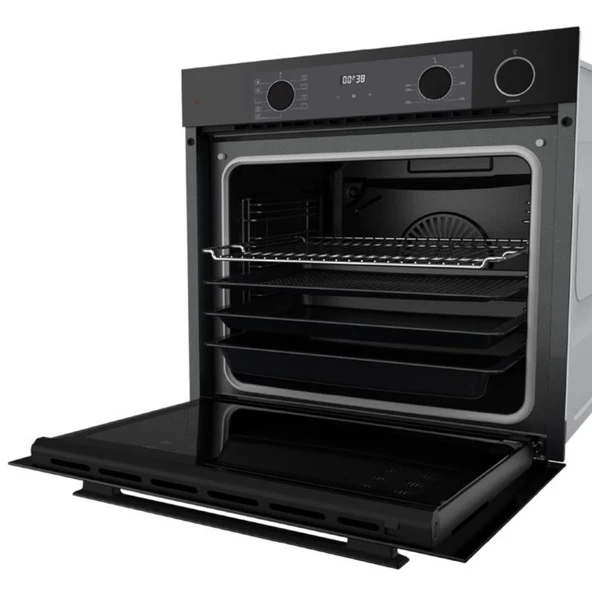 Ferre FryArt&Buharlı Gavio Sessiz Davlumbaz Elektrikli Siyah Ank. Set ( D063-SA + MS261 + QEP64CS ) - Resim 5