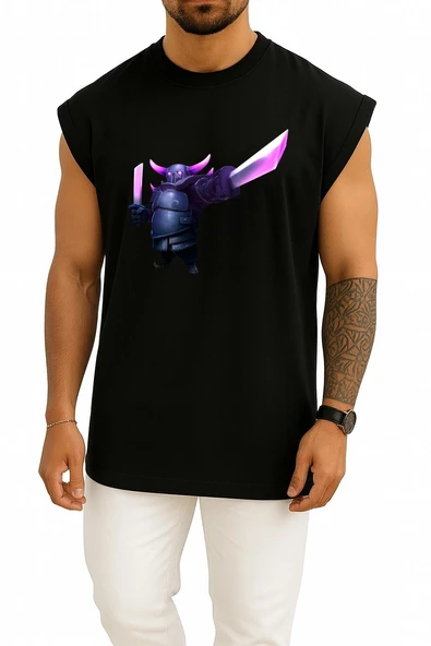 Oversize Pekka Clash Of Clans Göğüs Tasarımlı Atlet - Resim 9