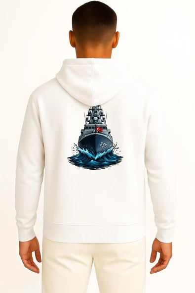 Kapüşonlu Tcg İstanbul F-515 Cep ve Sırt Tasarımlı Unisex Sweatshirt - Resim 5