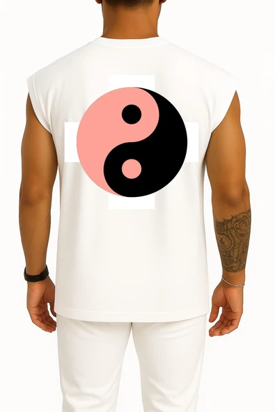 Oversize Blackpınk Cep ve Sırt Tasarımlı Atlet - Resim 8