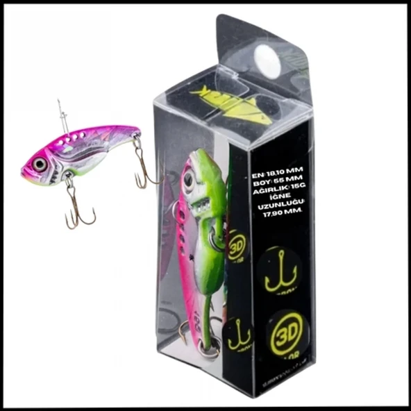 Uyguna-Yakala 15g 55mm- Titreşim Yem -Parıltı- UV Boyalı-YEM.755 ürün görseli