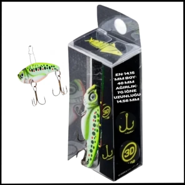Uyguna-Yakala  7g 40mm- Titreşim Yem -Ateş Solungacı- UV Boyalı-YEM.738 ürün görseli