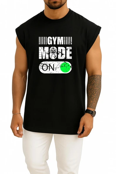 Oversize Gym Mode On Göğüs Tasarımlı Atlet - Resim 11