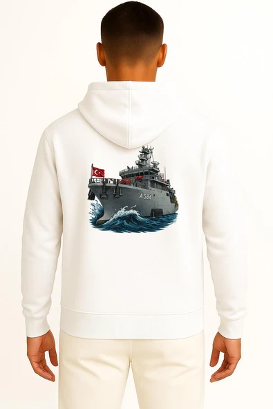 Kapüşonlu Tcg Akın A-584 Cep ve Sırt Tasarımlı Unisex Sweatshirt - Resim 11
