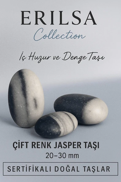 Sertifikalı Çift Renk Jasper Taşı Kütle 20–30 mm İç Huzur Denge ve Güç Enerjisi Taşı ürün görseli