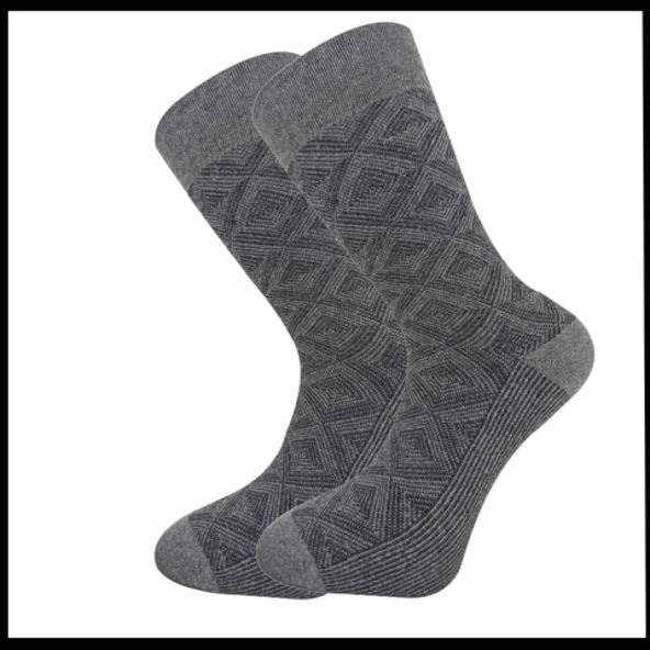 Uyguna-Yakala Erkek Çorabı Gri Pamuklu Havlu Kışlık -RAP.378 ürün görseli