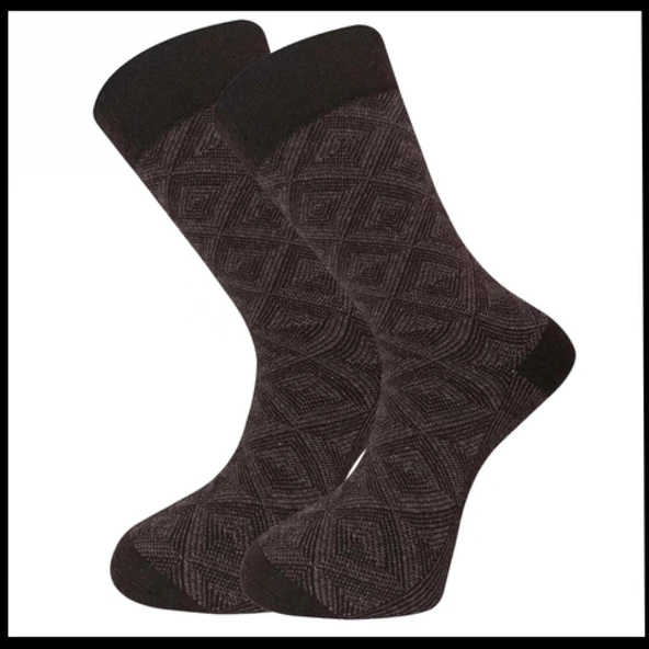 Uyguna-Yakala Erkek Çorabı Kahverengi Pamuklu Havlu Kışlık-RAP.382 ürün görseli