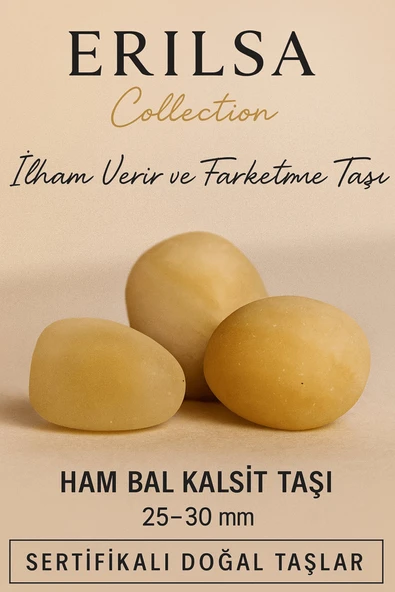 Sertifikalı Ham Bal Kalsit Taşı Kütle 25–30 mm Doğal İlham Farkındalık ve Pozitif Enerji Taşı ürün görseli