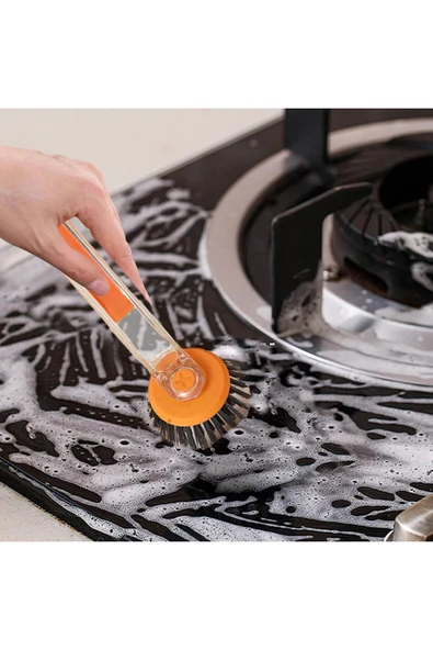Mucit Home Mutfak Bulaşık Temizlik Seti - Bulaşık Süngeri , Tel , Fırça Ve Kazıyıcı Bir Arada - Resim 7