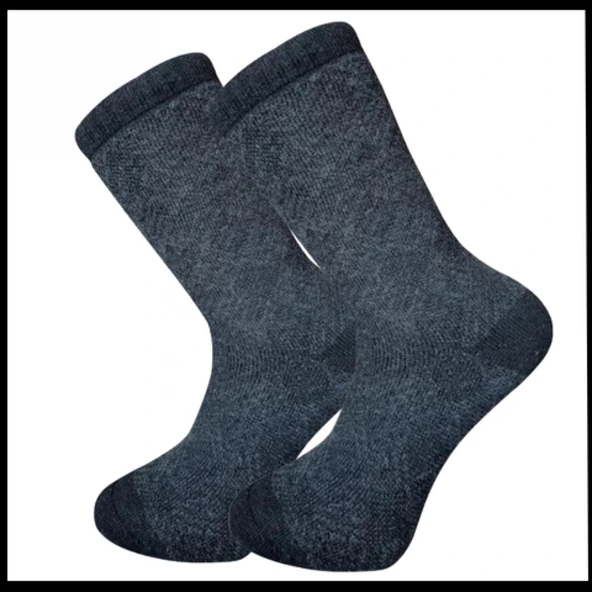 Uyguna-Yakala Eskimo - Antrasit - Kuzu Yünü Havlu Erkek Çorabı - RAP.393 ürün görseli