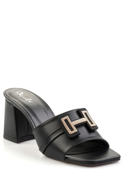 Leyya Siyah Cilt Topuklu Ayakkabı ürün görseli