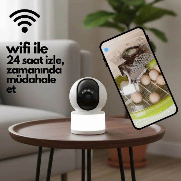 Kamera İlaveli Evonest 120 Yumurtalık Kuluçka Makinesi Otomatik Isı, Nem ve Çevirme Kontrolü - 2