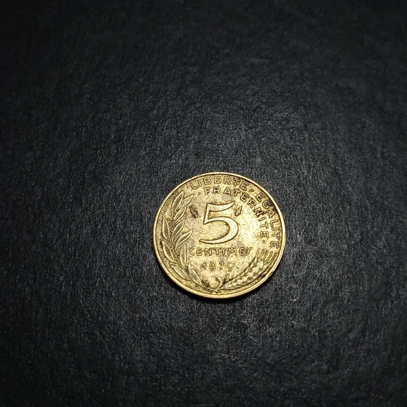 Escoines Koleksiyon 3996368f41ad537375 1979 fransa 5 centimes çt eski yabancı madeni para - Resim 3