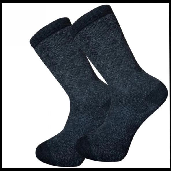 Uyguna-Yakala Erkek Çorabı Lacivert Kuzu Yünü Havlu-RAP.390 ürün görseli