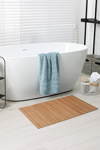 Mucit Home Bambu Kaydırmaz Tabanlı Banyo Paspası/matı 70×45cm - Resim 3