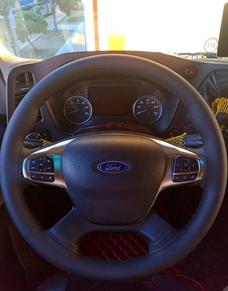 DİKİŞLİ DİREKSİYON KILIFI SİYAH DERİ SİYAH DİKİŞLİ F.OR.D FMAX F MAX İÇİN - Resim 8