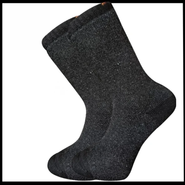 Uyguna-Yakala Kuzu Yünü Havlu Erkek Çorabı -Antrasit -RAP.388 ürün görseli