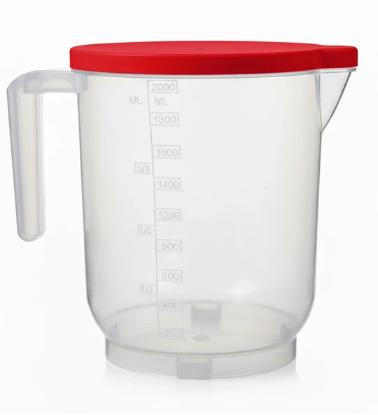 Pratik Mutfak Ölçü Kabı - 2 Litre Dereceli Şeffaf Hazne BPA Free - 3