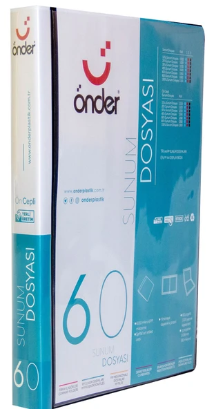 ÖNDER SUNUM DOSYASI PP A4 ÖNCEPLİ 60 LI SİYAH 1260-3-12 ADET - Resim 3