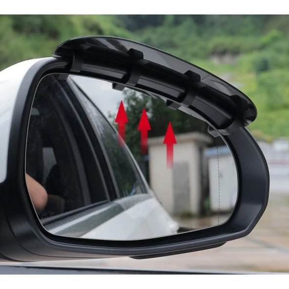 TİNEKE Araba Ayna Yağmur Koruyucu Siper Karbon Desenli - 2