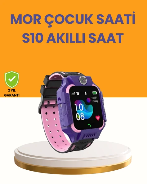S10 Mor Akıllı Çocuk Saati Konum Takip ve Güvenlik Özellikli ürün görseli
