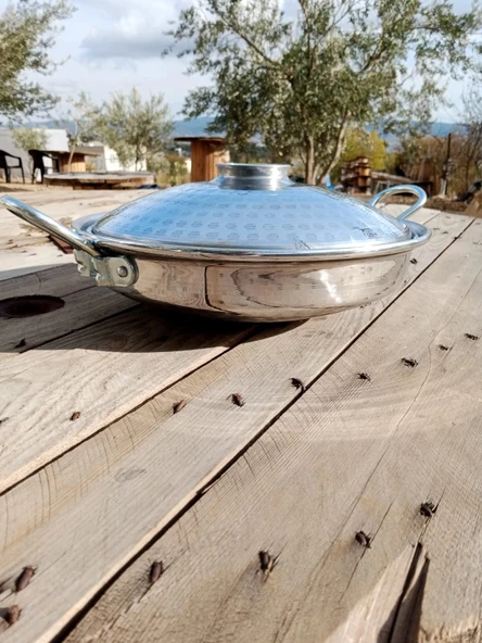 Aluminyum kulplu lüks görünümlü tava - Resim 6