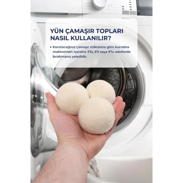 3'lü Yün Kurutma Topu Seti - 2