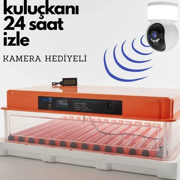 Kamera İlaveli Evonest 120 Yumurtalık Kuluçka Makinesi Otomatik Isı, Nem ve Çevirme Kontrolü