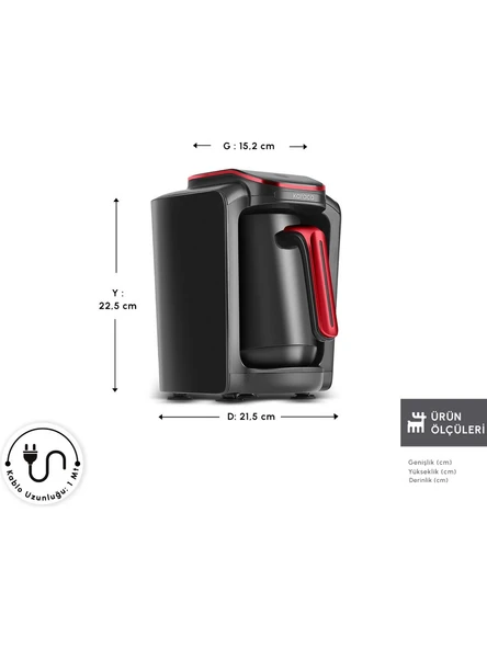 Karaca Hatır Neo Türk Kahve Makinesi Cranberry - 3