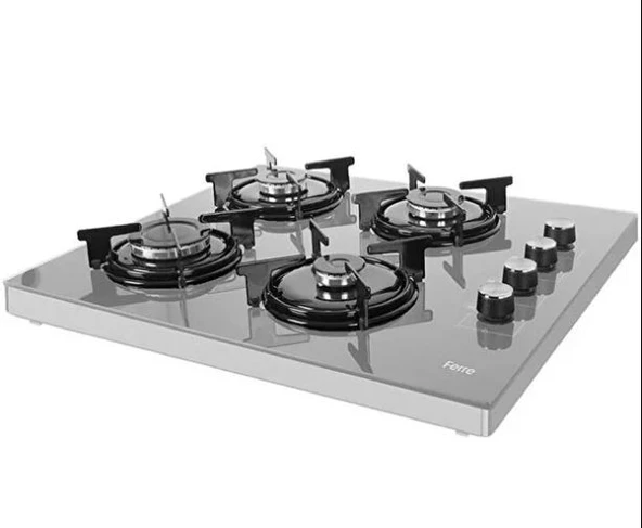 FERRE 2240 CE EMAYE IZGARALI GRİ SET ÜSTÜ CAM OCAK ürün görseli