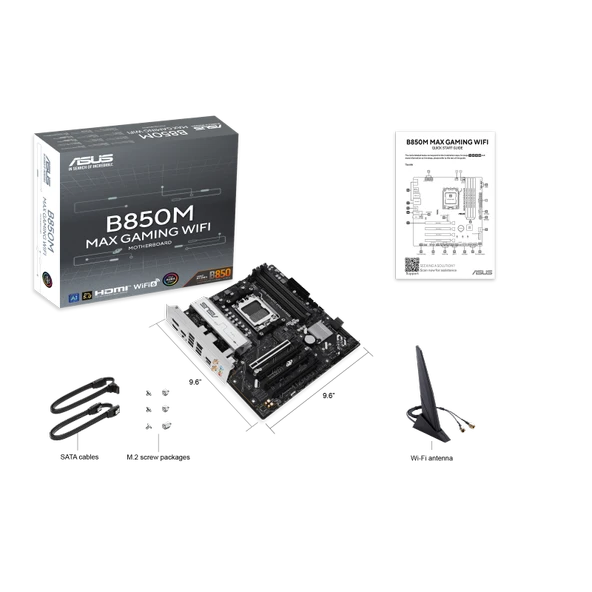 ASUS B850M MAX GAMING WIFI AM5 DDR5 8000MHZ(OC)  mATX HDMI ANAKART - Resim 6